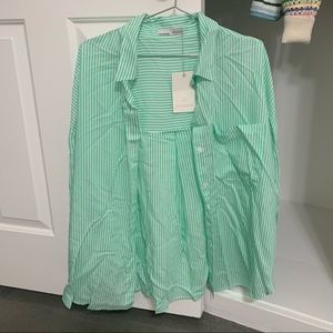green striped button up